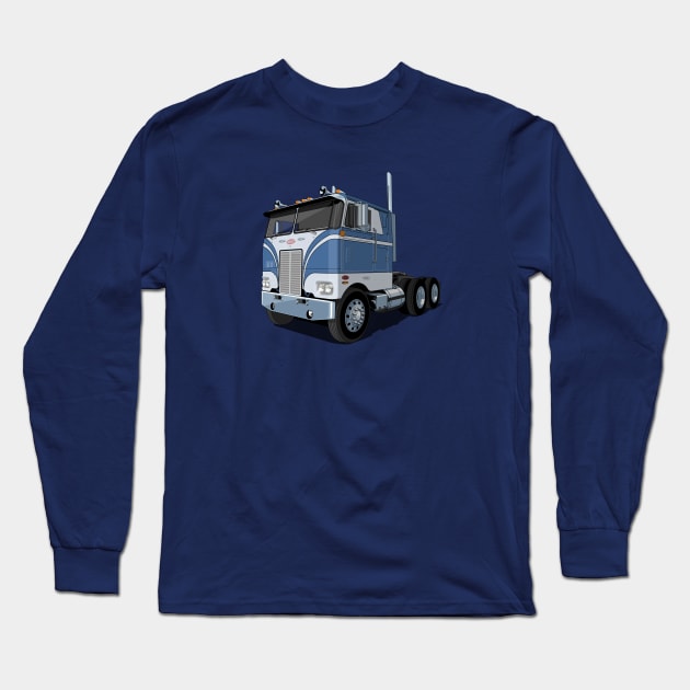 Peterbilt 352 Cabover Truck Long Sleeve T-Shirt by candcretro